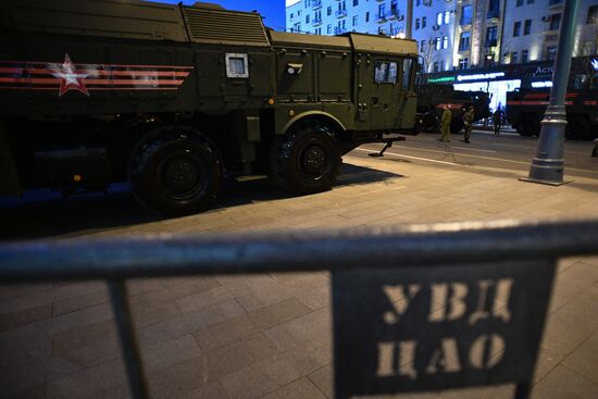 Night rehearsal of Victory Parade on Red Square