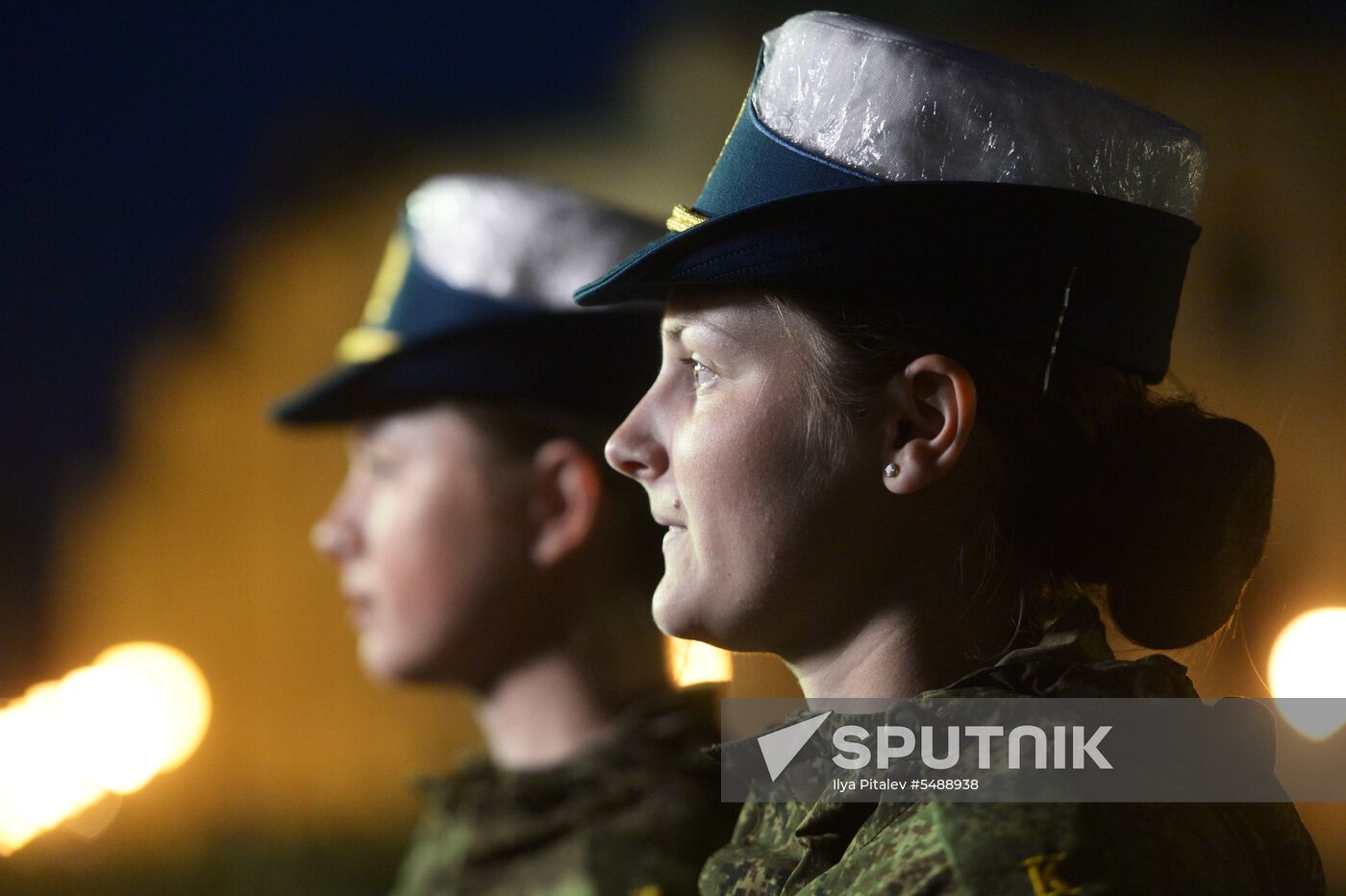 Night rehearsal of Victory Parade on Red Square