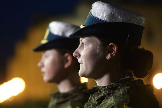 Night rehearsal of Victory Parade on Red Square