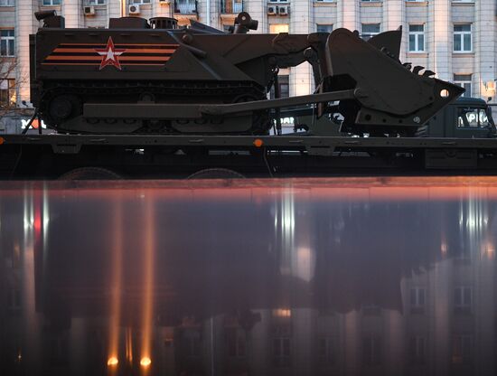 Night rehearsal of Victory Parade on Red Square
