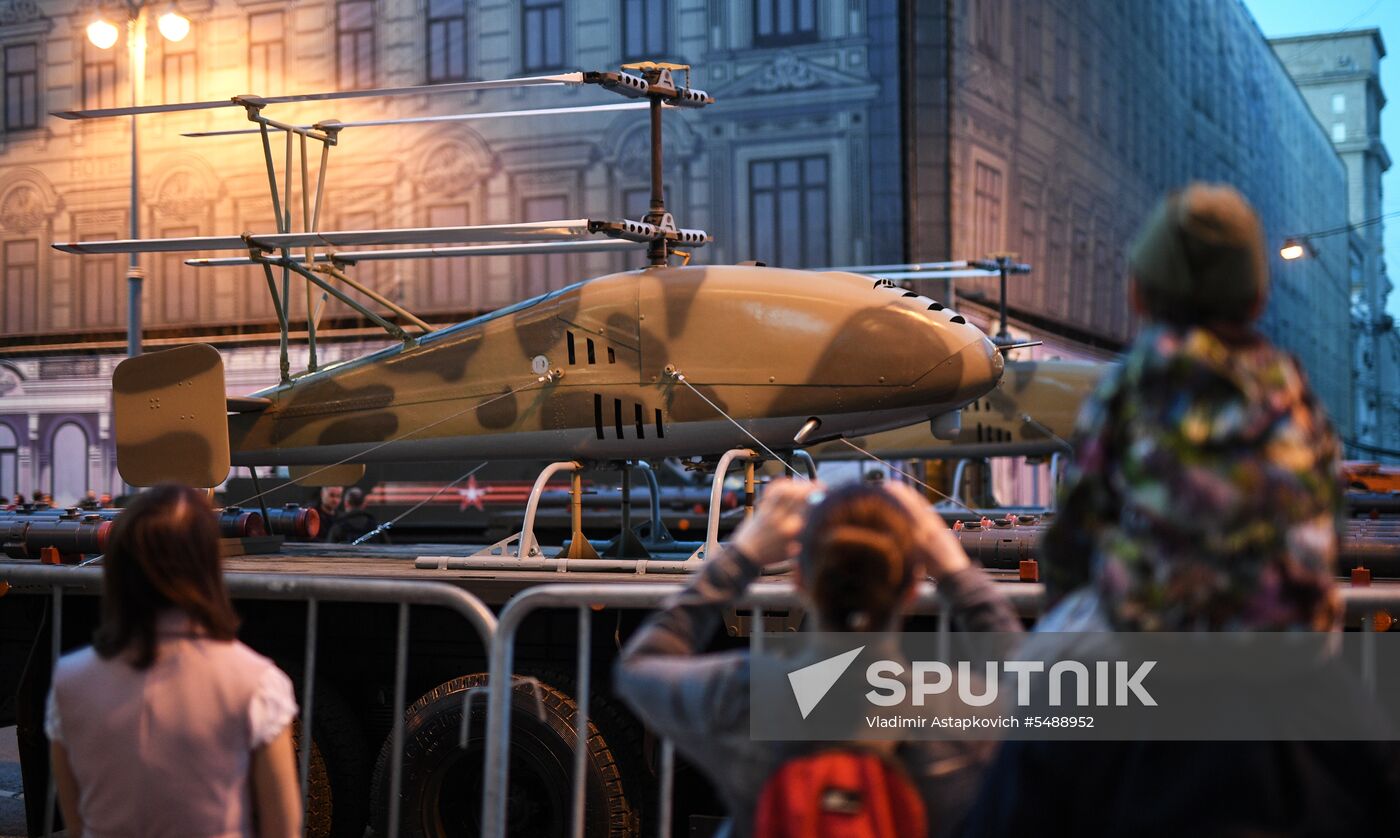 Night rehearsal of Victory Parade on Red Square