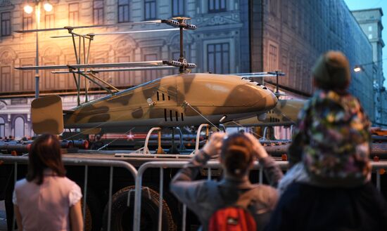 Night rehearsal of Victory Parade on Red Square