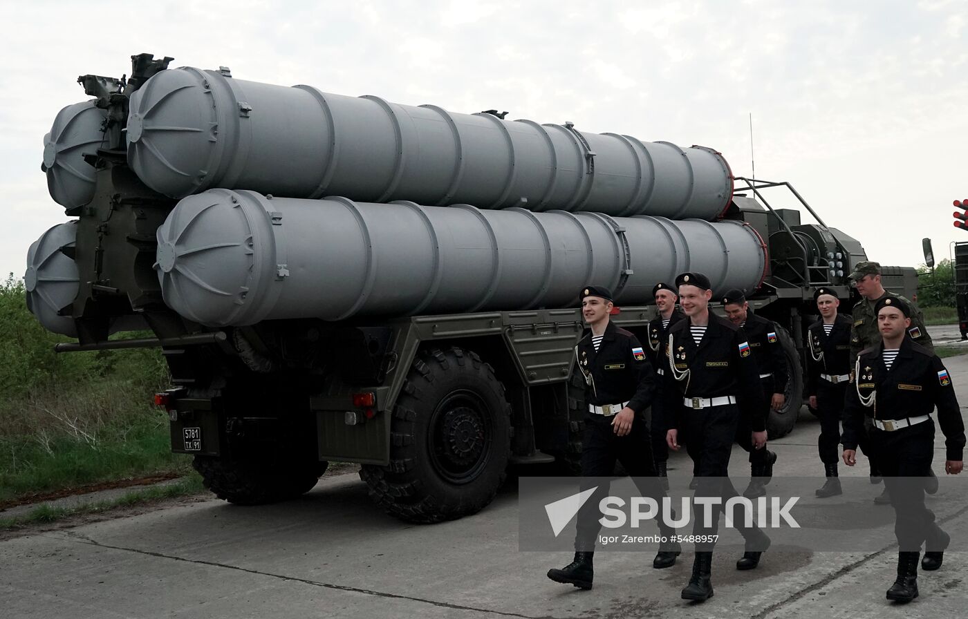 Preparation of military equipment for Victory Day Parade in Kaliningrad