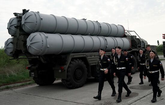 Preparation of military equipment for Victory Day Parade in Kaliningrad