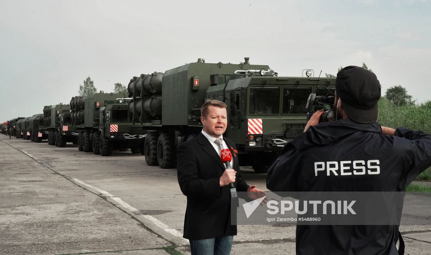 Preparation of military equipment for Victory Day Parade in Kaliningrad