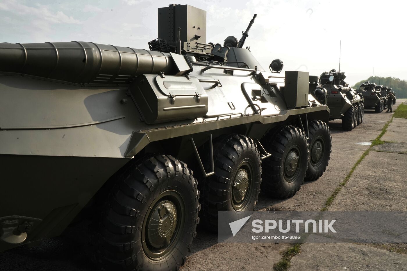 Preparation of military equipment for Victory Day Parade in Kaliningrad