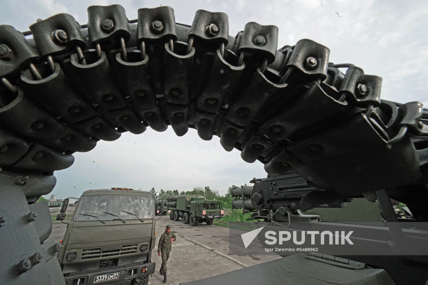 Preparation of military equipment for Victory Day Parade in Kaliningrad
