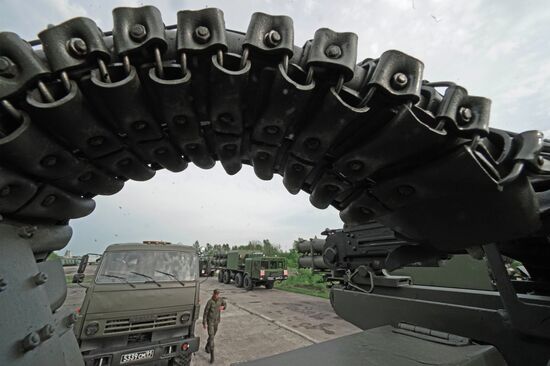 Preparation of military equipment for Victory Day Parade in Kaliningrad