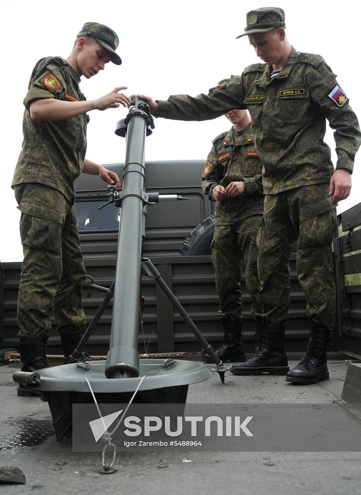 Preparation of military equipment for Victory Day Parade in Kaliningrad