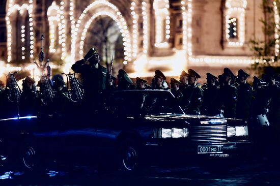 Night rehearsal of Victory Parade on Red Square