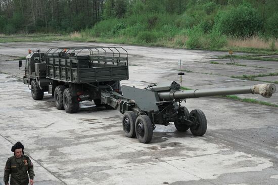 Preparation of military equipment for Victory Day Parade in Kaliningrad