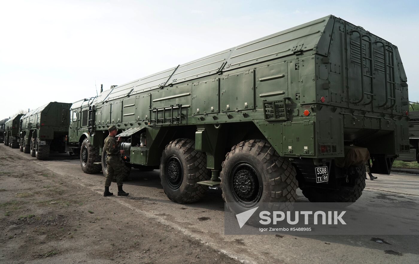 Preparation of military equipment for Victory Day Parade in Kaliningrad