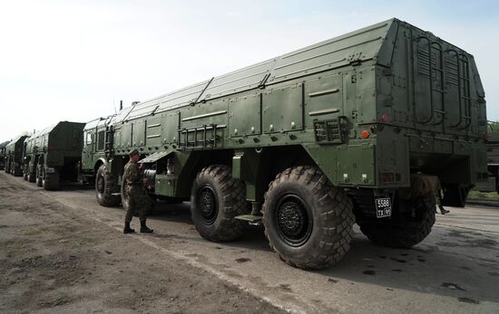 Preparation of military equipment for Victory Day Parade in Kaliningrad