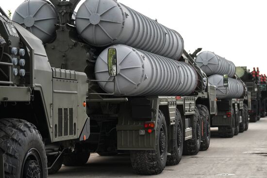 Preparation of military equipment for Victory Day Parade in Kaliningrad