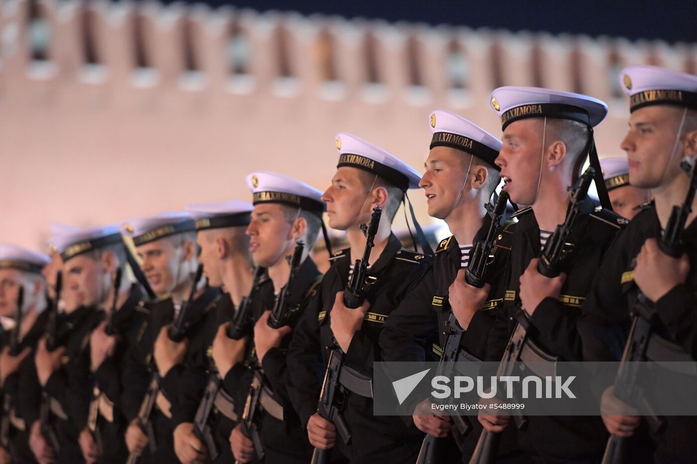 Night rehearsal of Victory Parade on Red Square