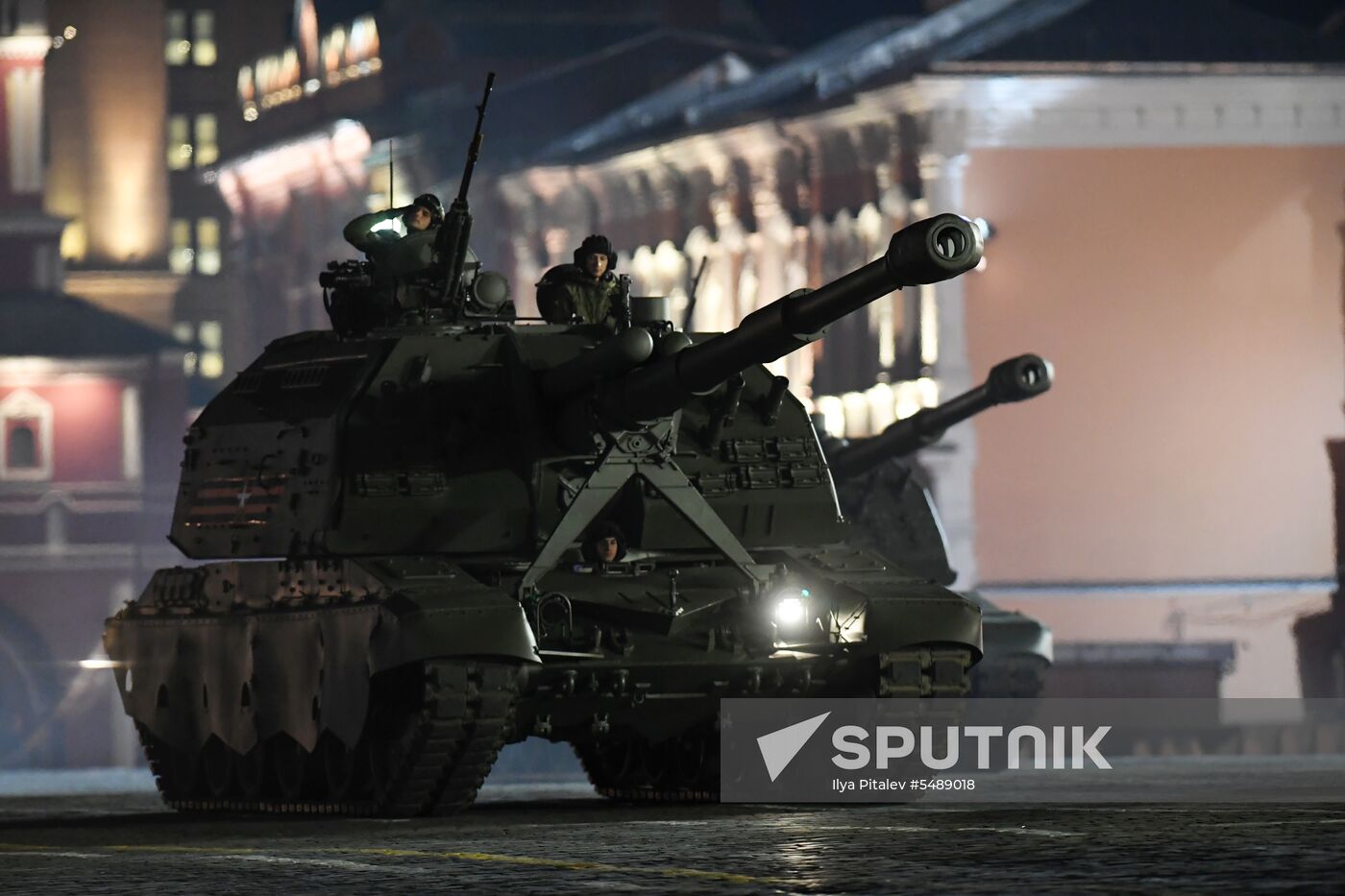 Night rehearsal of Victory Parade on Red Square