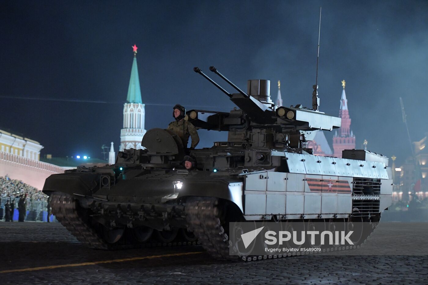 Night rehearsal of Victory Parade on Red Square
