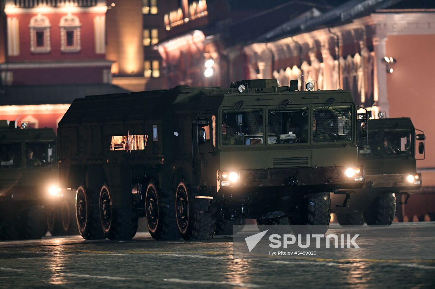 Night rehearsal of Victory Parade on Red Square