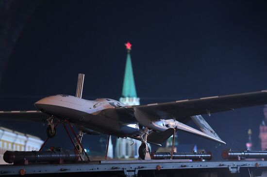 Night rehearsal of Victory Parade on Red Square