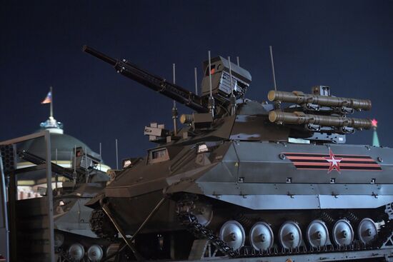 Night rehearsal of Victory Parade on Red Square