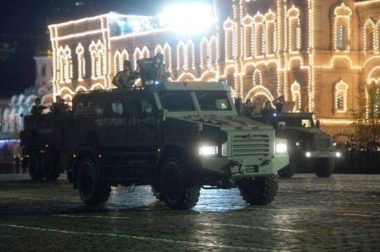 Night rehearsal of Victory Parade on Red Square