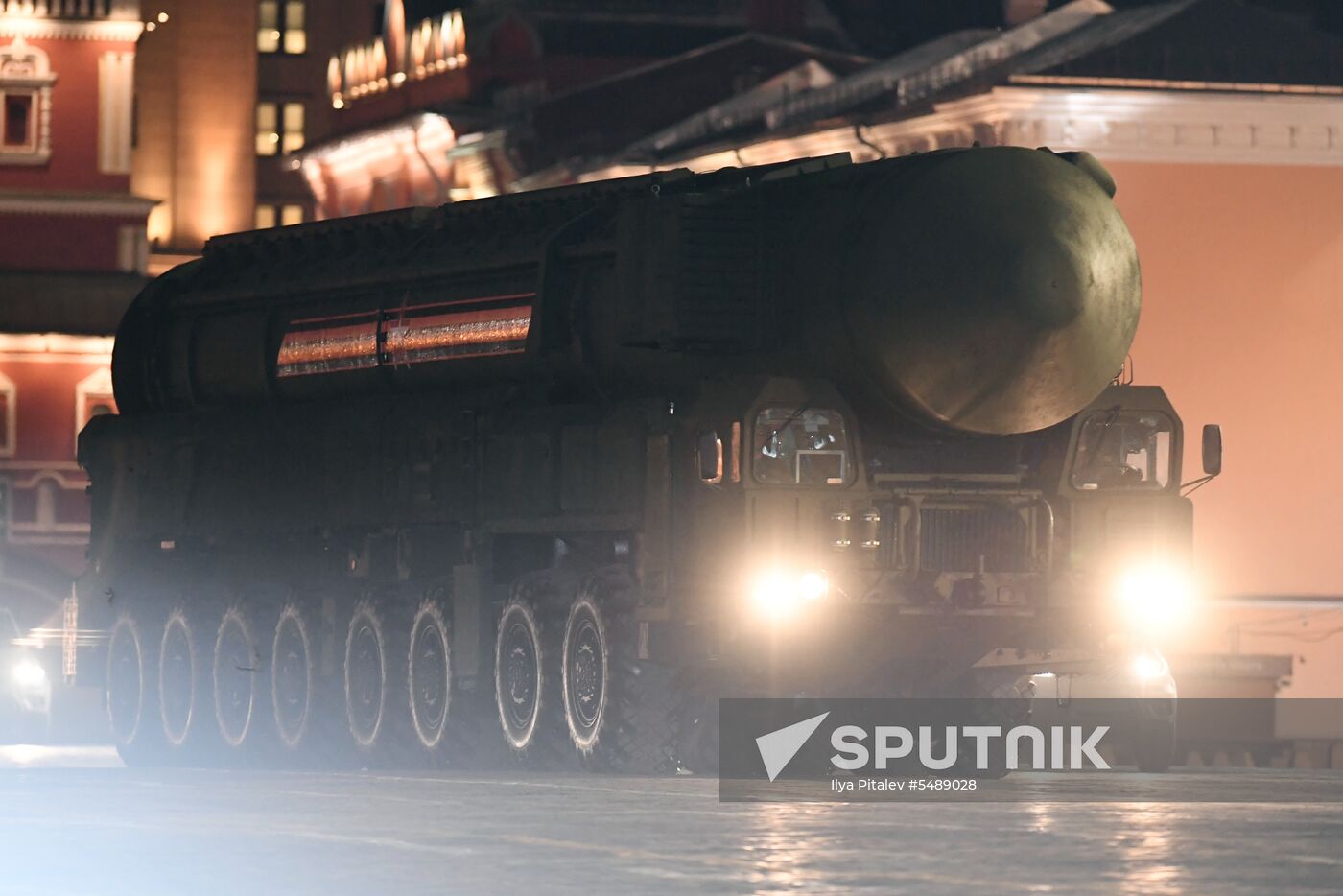 Night rehearsal of Victory Parade on Red Square