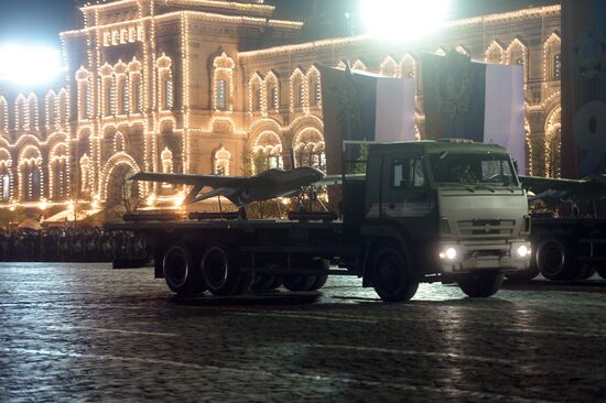 Night rehearsal of Victory Parade on Red Square