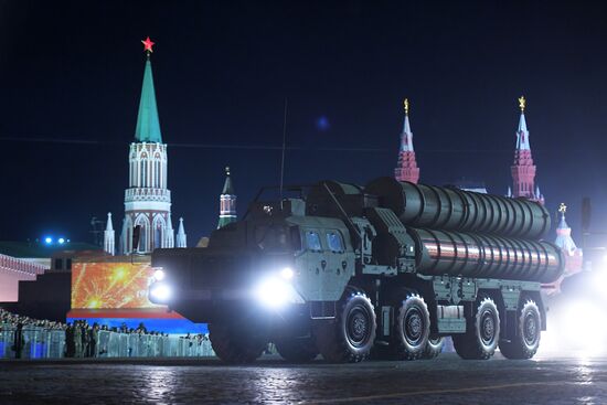 Night rehearsal of Victory Parade on Red Square