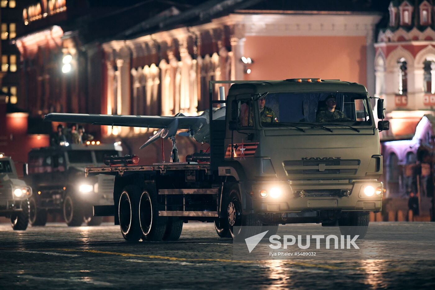 Night rehearsal of Victory Parade on Red Square