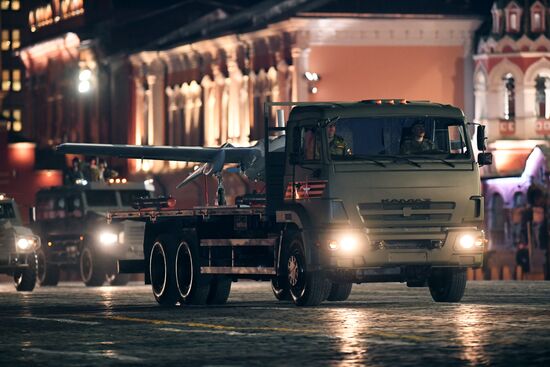 Night rehearsal of Victory Parade on Red Square