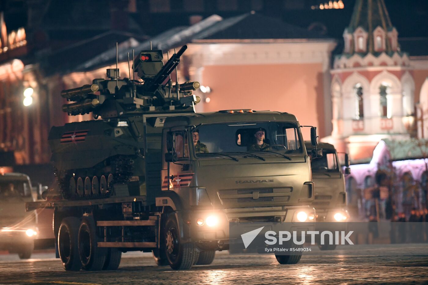 Night rehearsal of Victory Parade on Red Square