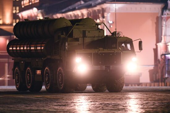 Night rehearsal of Victory Parade on Red Square