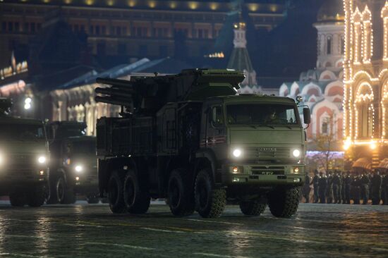Night rehearsal of Victory Parade on Red Square