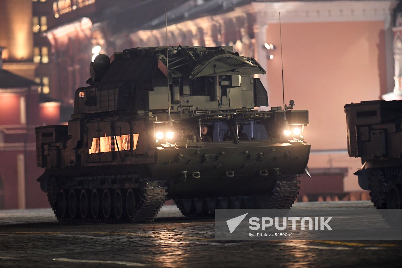 Night rehearsal of Victory Parade on Red Square