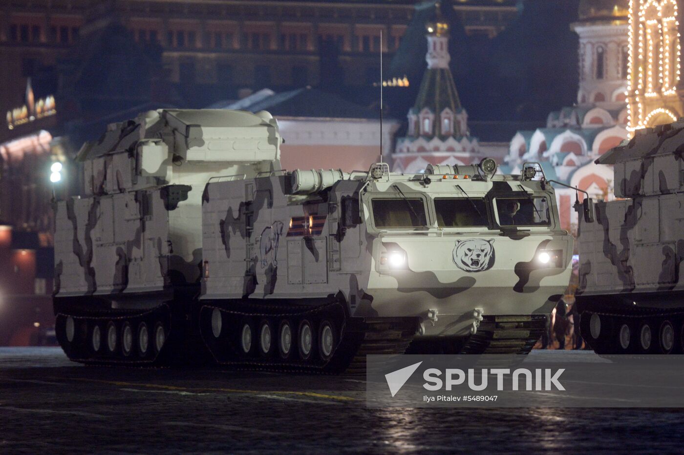 Night rehearsal of Victory Parade on Red Square