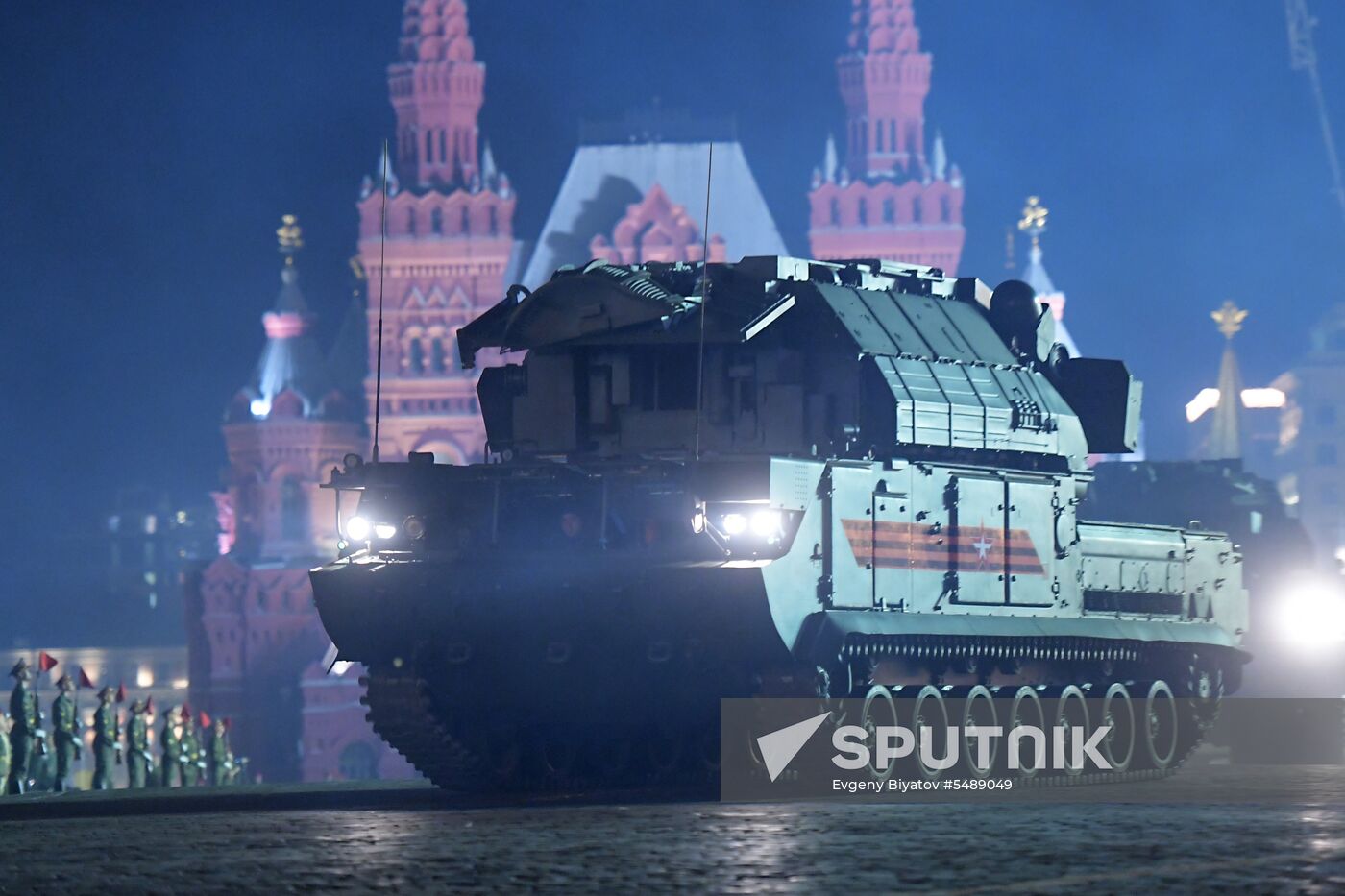 Night rehearsal of Victory Parade on Red Square