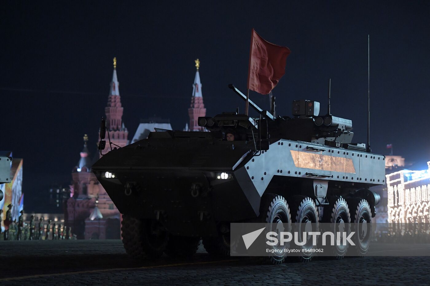 Night rehearsal of Victory Parade on Red Square