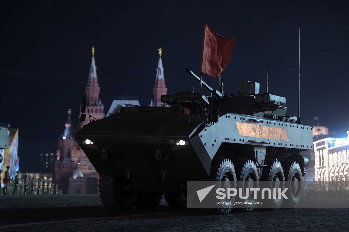 Night rehearsal of Victory Parade on Red Square
