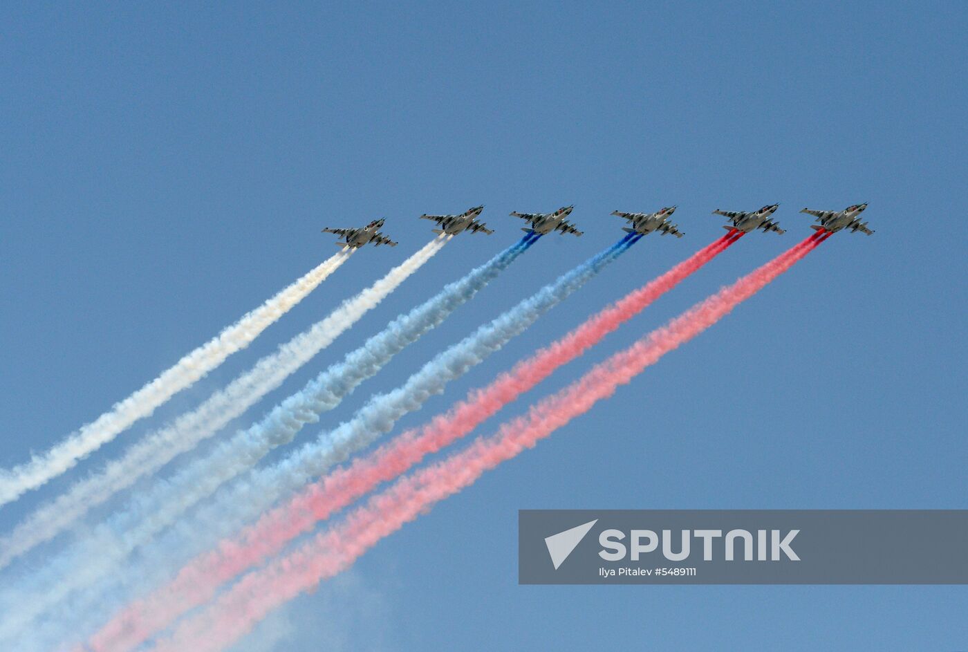 Rehearsal of Victory Day Parade flyovers