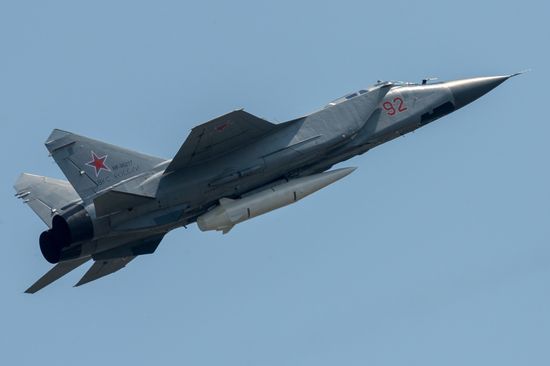 Rehearsal of Victory Day Parade flyovers