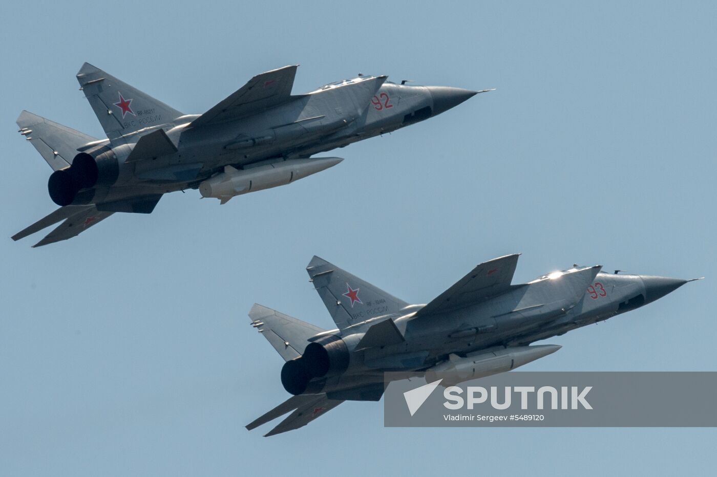 Rehearsal of Victory Day Parade flyovers