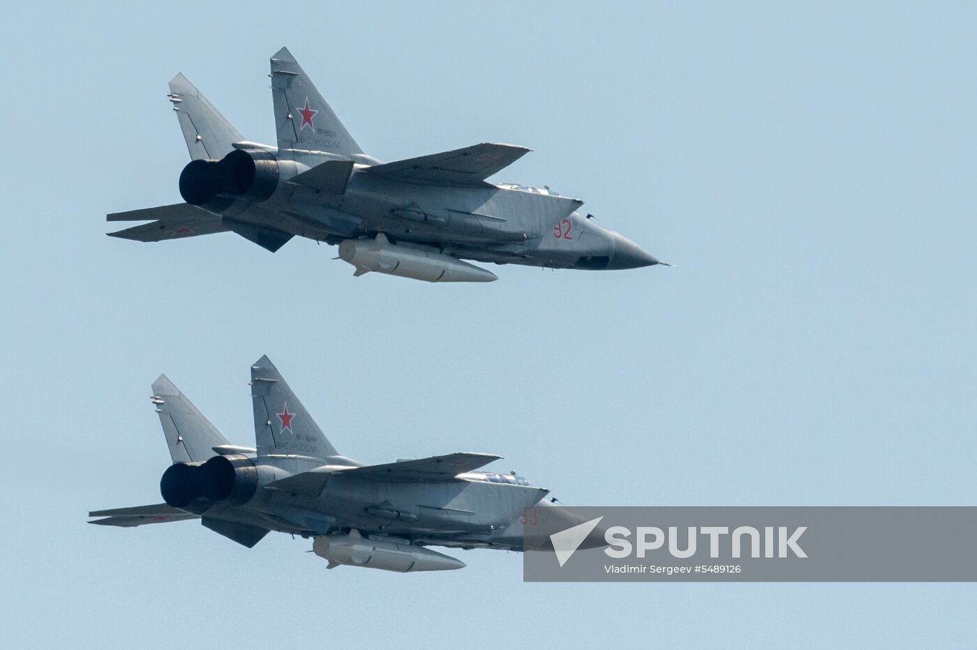 Rehearsal of Victory Day Parade flyovers