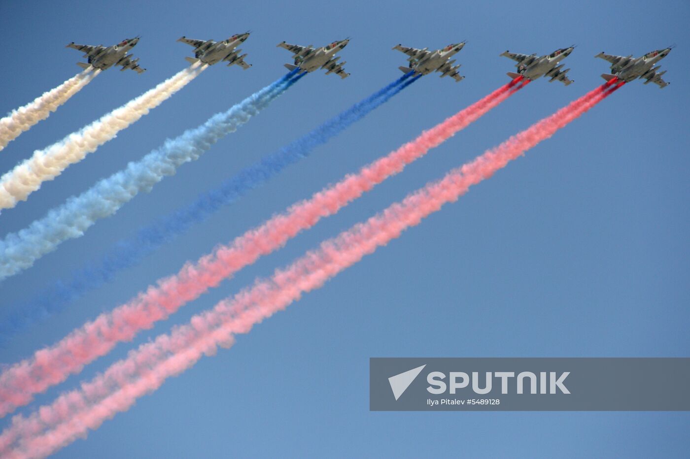 Rehearsal of Victory Day Parade flyovers