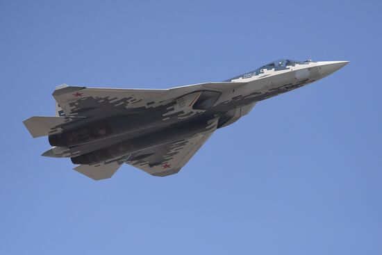 Rehearsal of Victory Day Parade flyovers