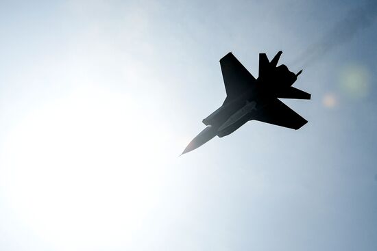 Rehearsal of Victory Day Parade flyovers
