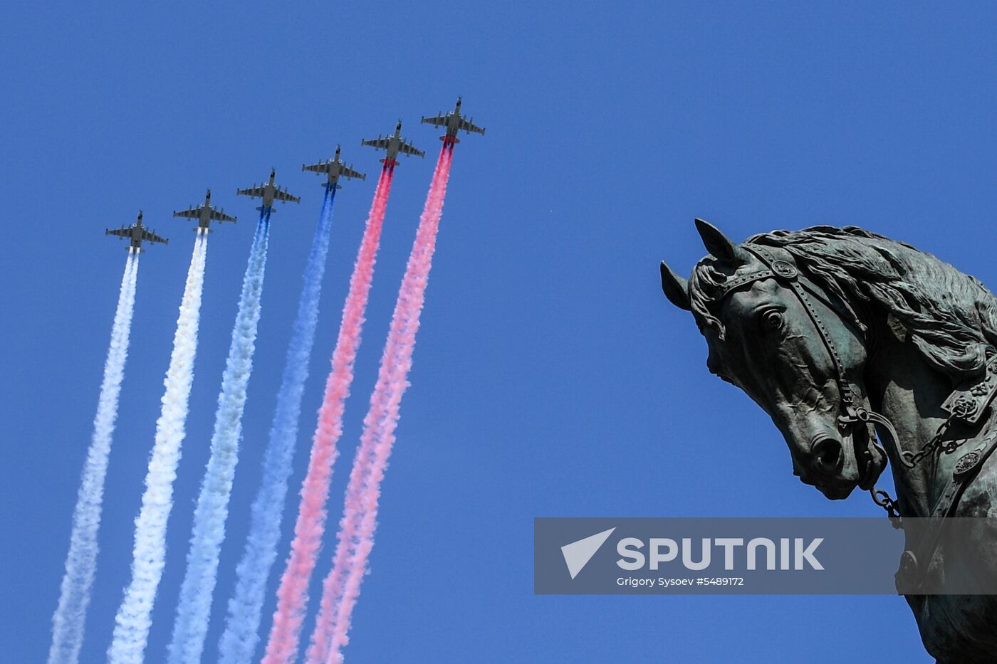 Rehearsal of Victory Day Parade flyovers