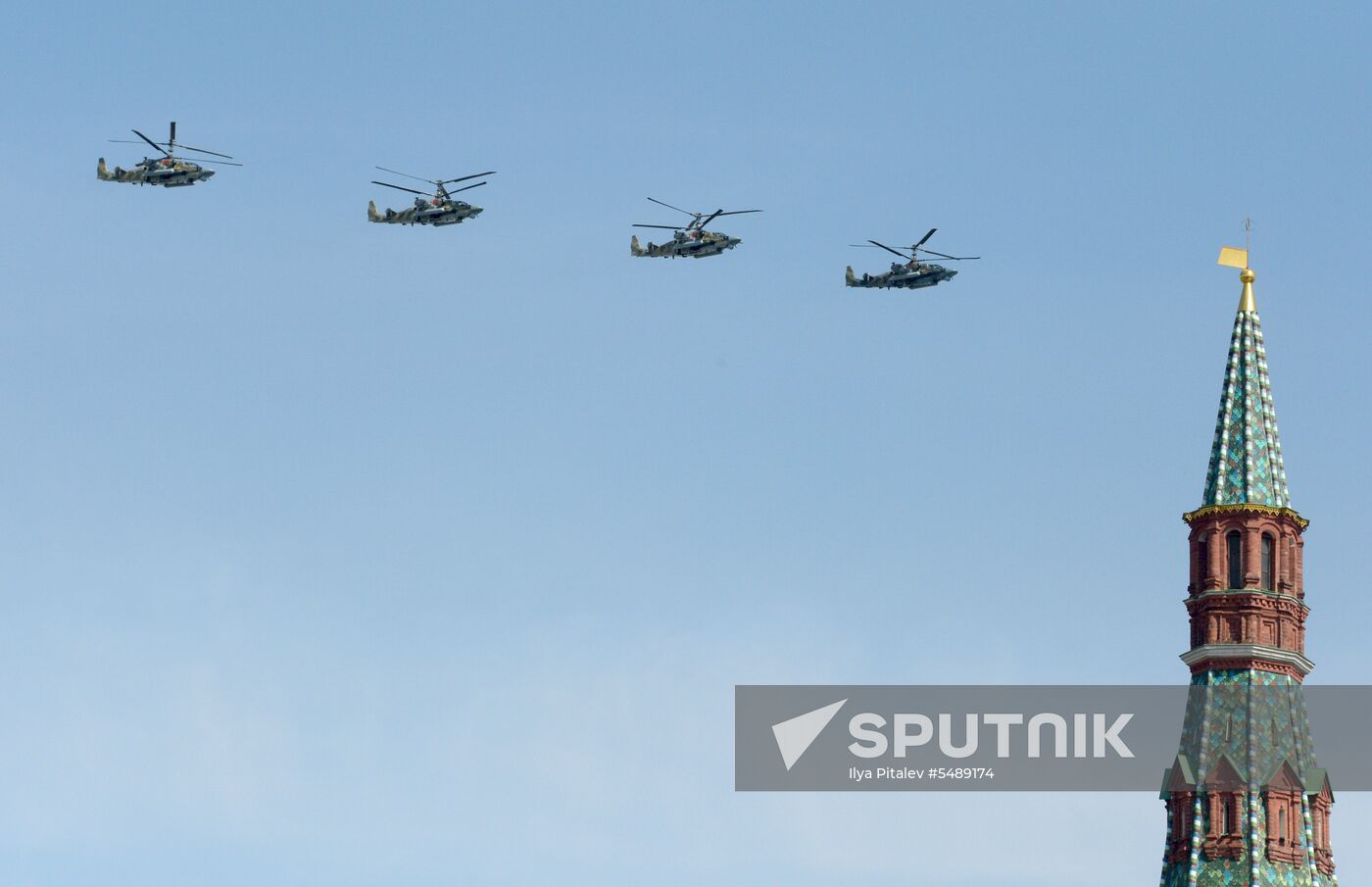 Rehearsal of Victory Day Parade flyovers