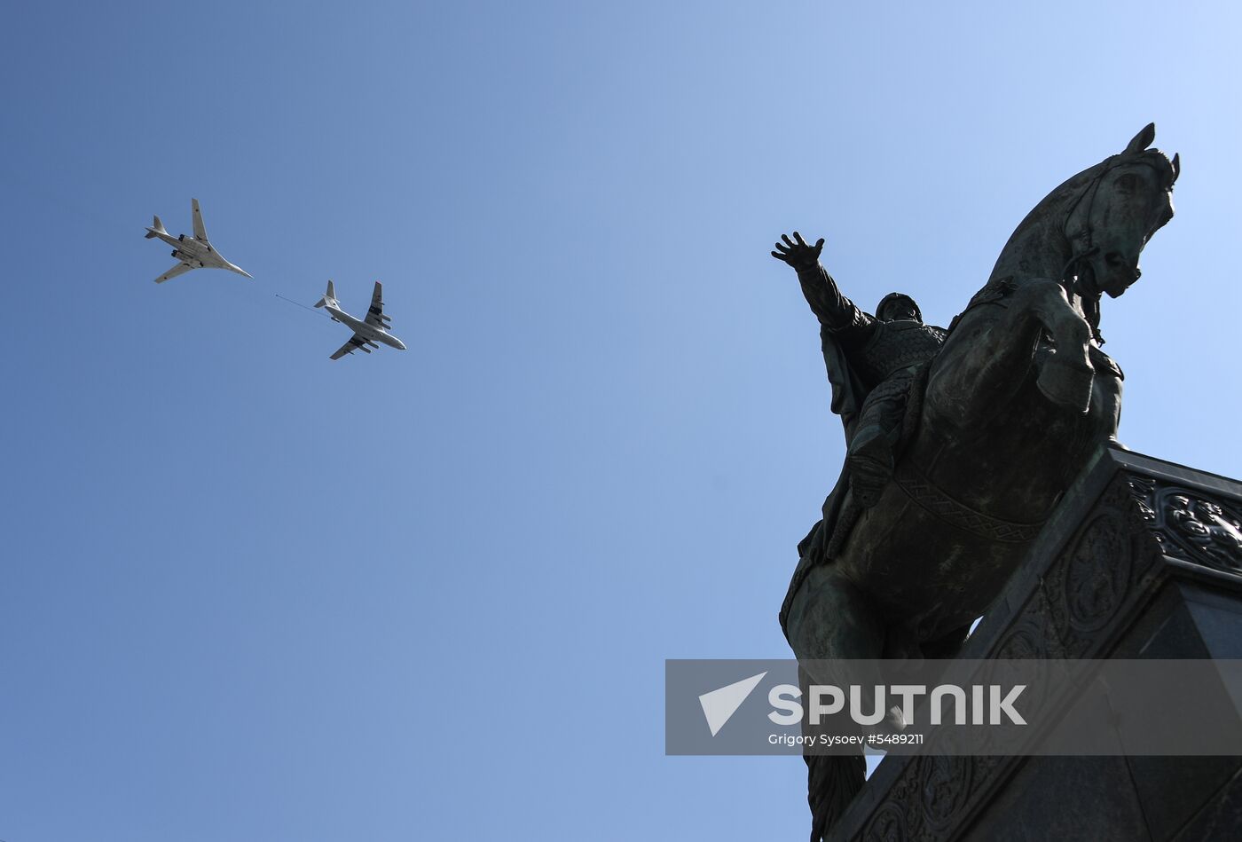 Rehearsal of Victory Day Parade flyovers