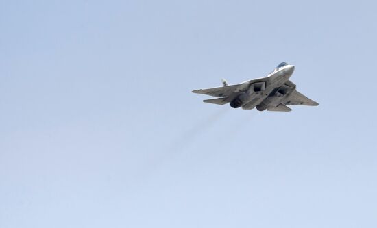 Rehearsal of Victory Day Parade flyovers