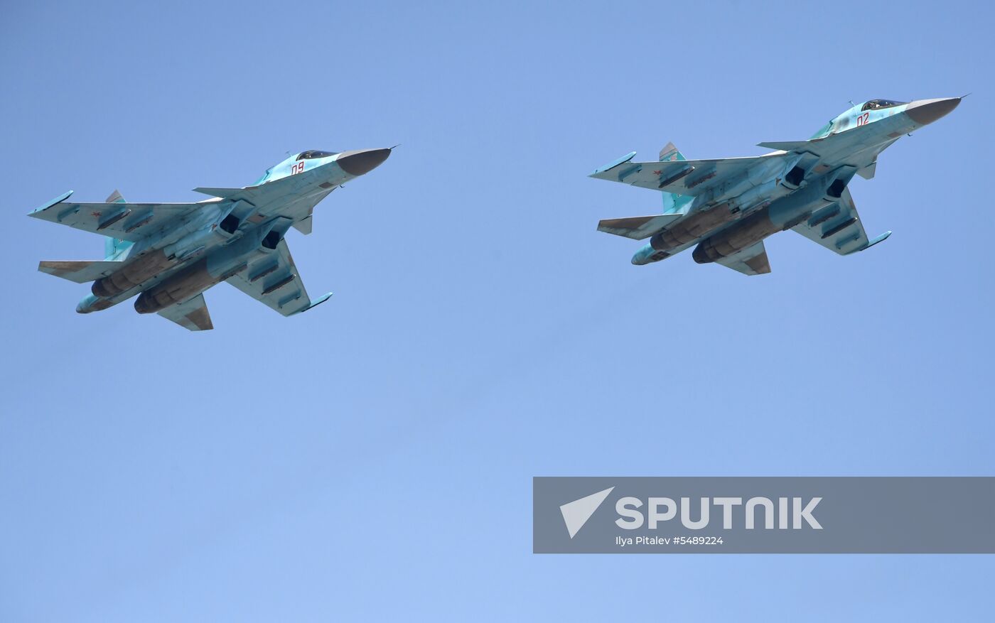Rehearsal of Victory Day Parade flyovers